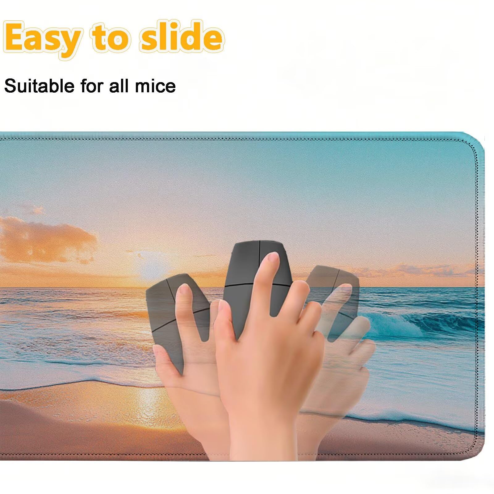 Tappetino Mouse 900x450mm | Superficie Ultra-Liscia, spiaggia 0-z610