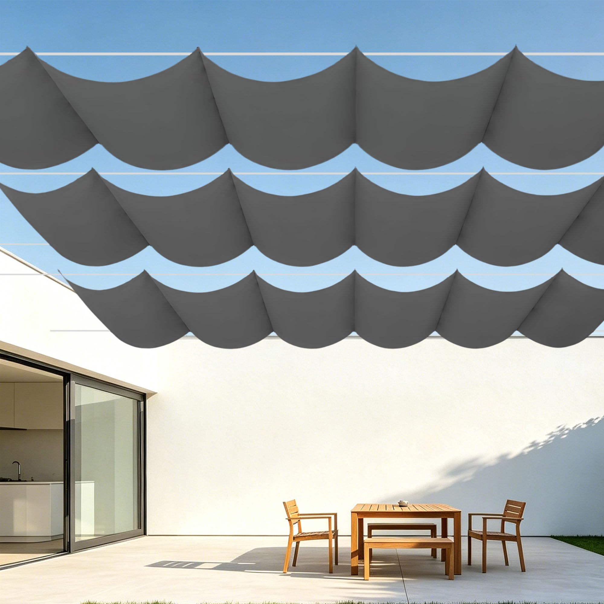 Voile d'ombrage anti-UV rectangulaire 600x460 cm toile étanche