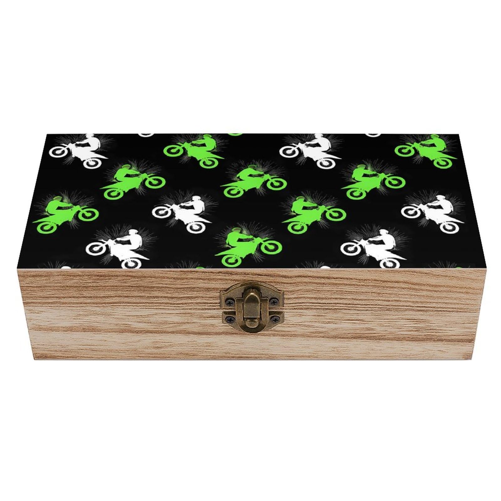 HLBSDM Motocross Motorcycle Dirt Bike Wooden Storage Box
