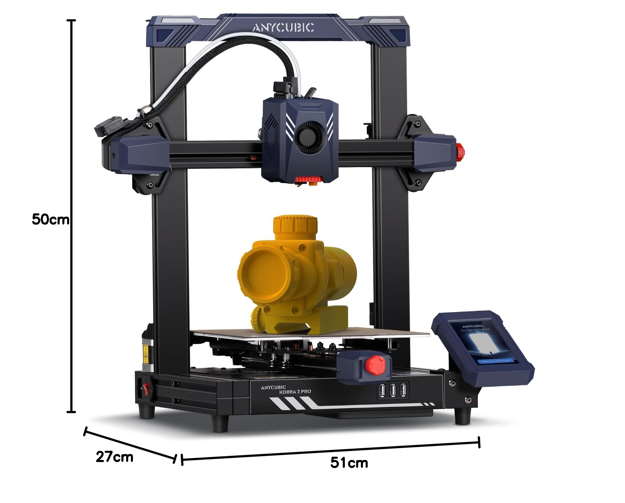 Anycubic Kobra X Multicolor Stampante 3D con Tecnologia ACE GEN 2, Velocità Massima di 600 mm/s, Stampa Nativa a 4 Colori ed Espansione Fino a 19 Colori con 4 ACE 2 Pro, 260x260x260 mm