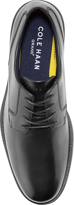 Cole Haan Men's Grand+ Pratt Plain-Toe Oxfords, Black, 8.5-M US