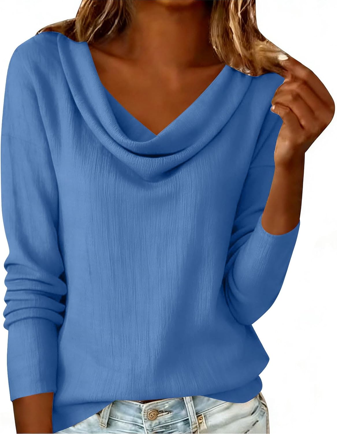 Women Cotton Linen Shirts Fashion Temperament Drop Pleated Collar Long Sleeves T-Shirts Spring Summer Blouse Tops