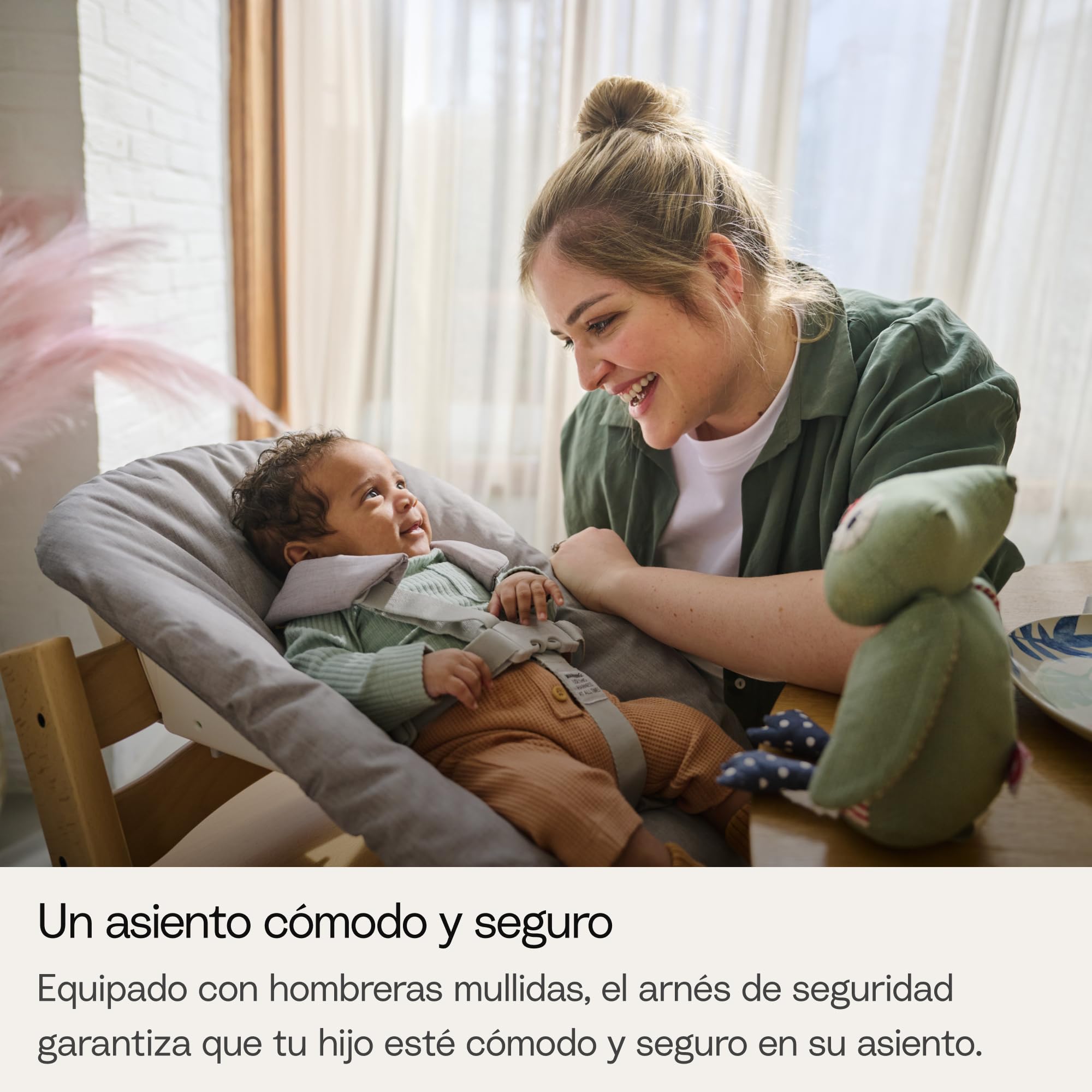 Trona Tripp Trapp de Stokke, Black (Incluye Silla + Baby Set 2) con Newborn Set (Anthracite) - Diseño Seguro, Ajustable y Ergonómico