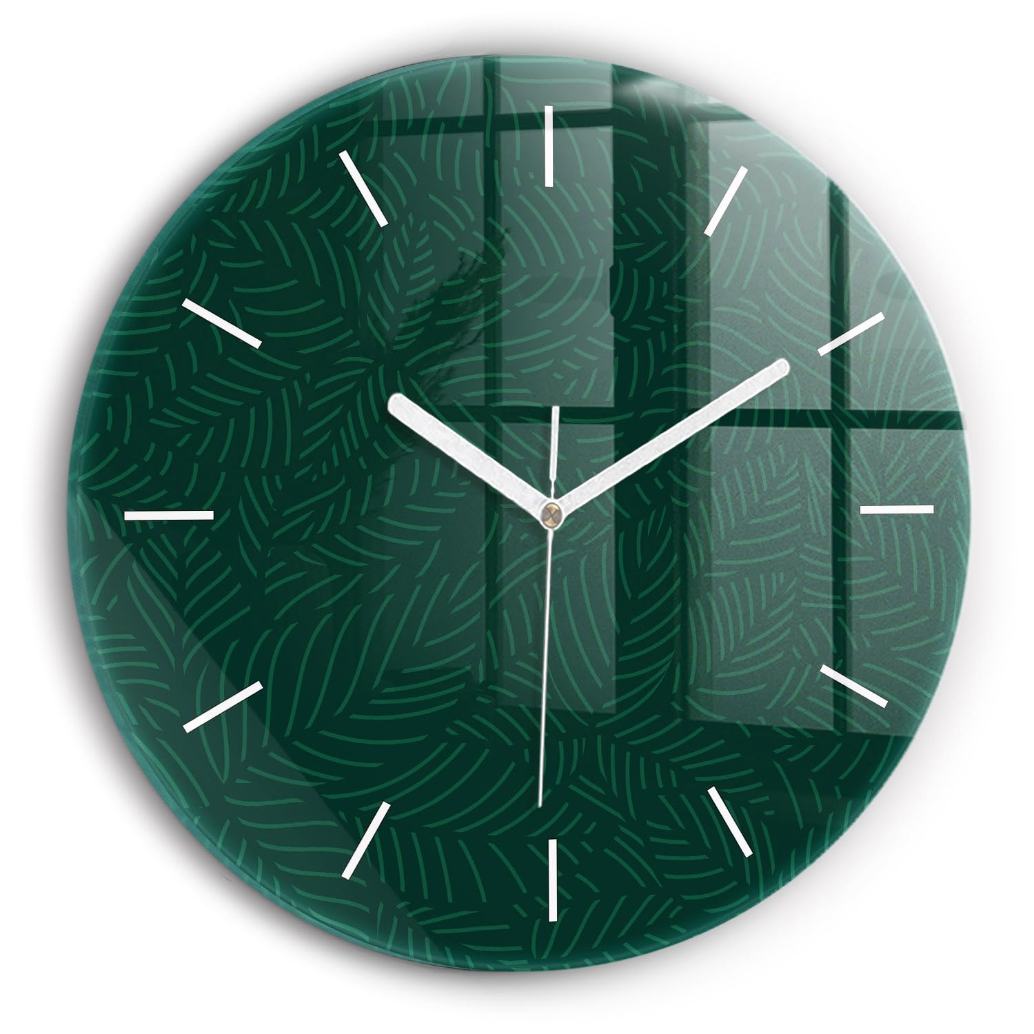 Horloge en verre Wallfluent silencieuse pour stopper le tic-tac stressant