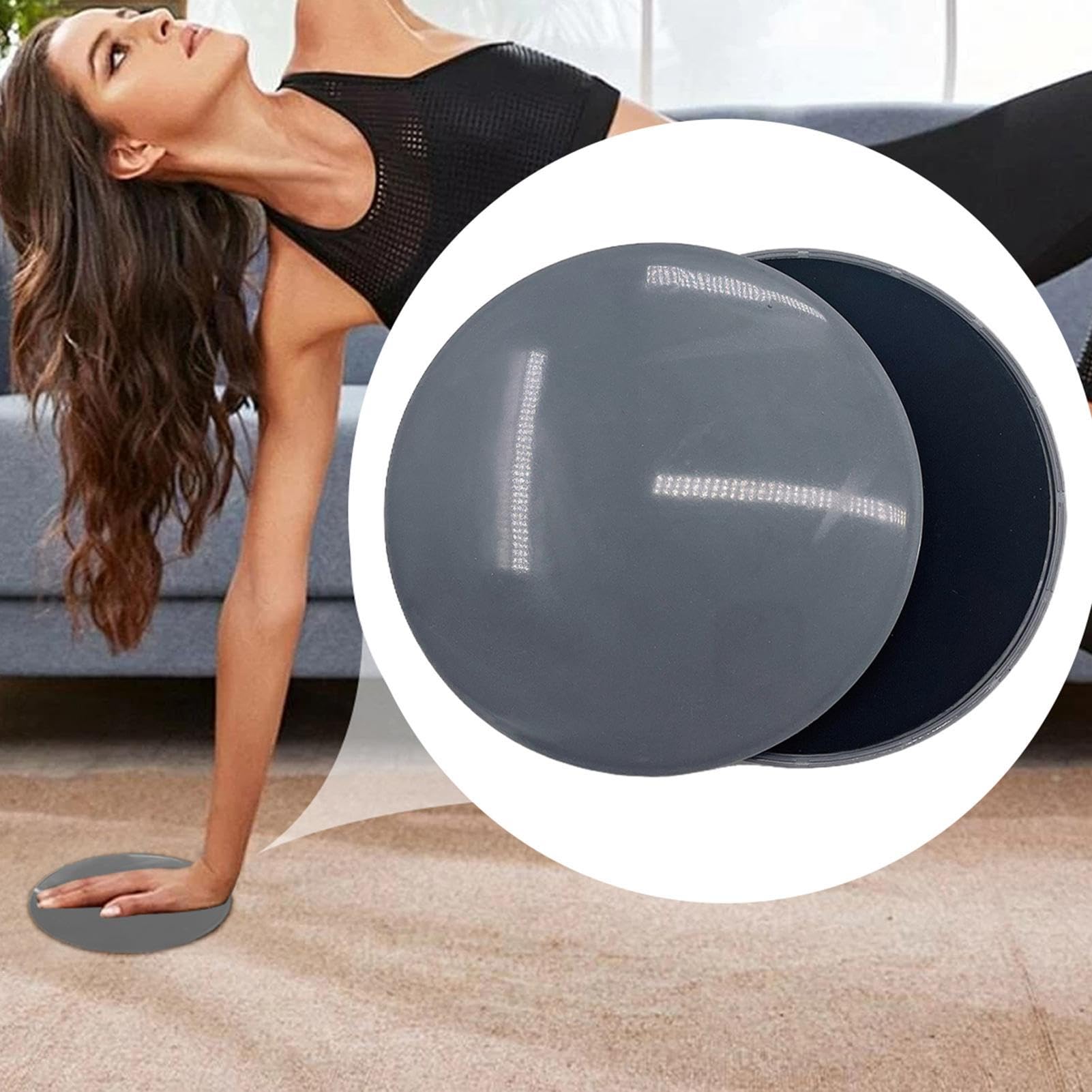 Allenamento Sliders Disc – Piastre da allenamento a nucleo laterale | Superficie antistatica con base liscia | Attrezzatura per la casa per rafforzare | Ideale per esercizi di yoga e treni sul