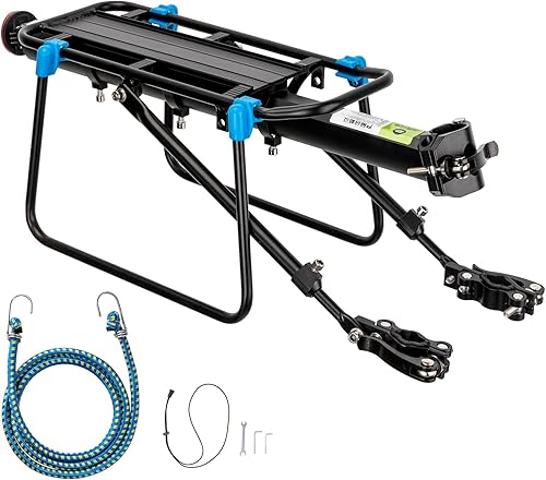 Miniatura 8 de ROCKBROS Portabicicletas traseras, Portabicicletas de liberación rápida, Portabicicletas para la parte trasera de la bicicleta, Estante trasero de