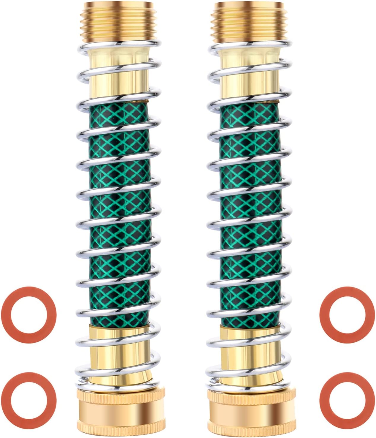 Jeeker Hose Extension Adapter, Garden Hose Kink Protector with Coil Spring, RV