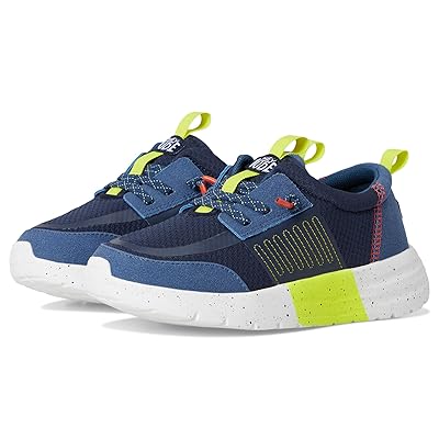 Hey Dude Kids Sirocco Play Sport Stripe (Little Kid/Big Kid) Boys Shoes Navy/Lime
