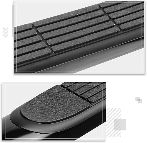 Miniatura 4 de (2 piezas) barras de paso Nerf redondas negras de 3 pulgadas compatibles con Ram 19-20 1500 Pickup Crew Cab