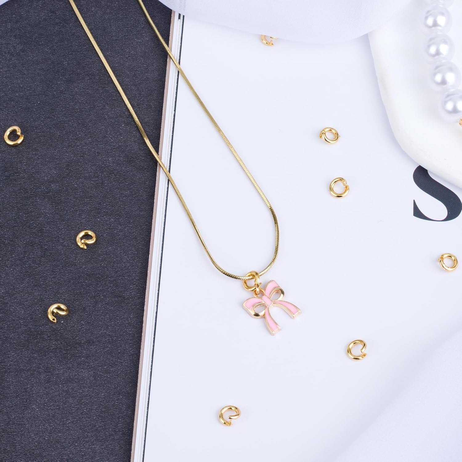 20pcs Split Open End Jump Rings, 18K Gold Plated Locking Circle Clasp Ring, ID 3mm Connector Accessories for Earrings Bracelets Necklaces DIY Crafts Jewelry Making - Image 7