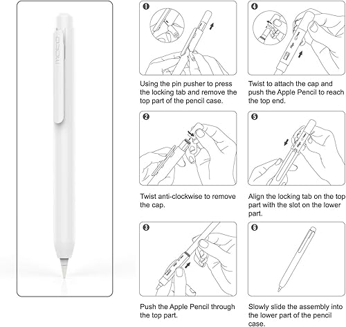 Vista 118 de Funda protectora MoKo para Apple Pencil, Rosado