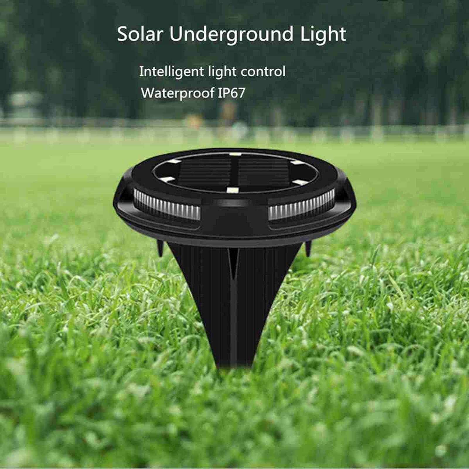 Solar-Bodenleuchten for den Außenbereich, 10 LED-Solarscheiben, Solar-Gartenleuchten for Pathway Garden Yard Walkway Pool Lampen (Size : 6 Packs)