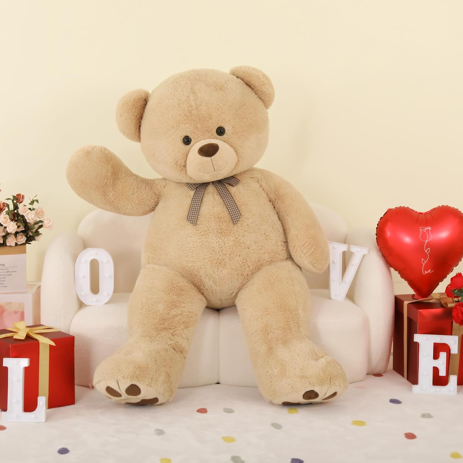 55" Giant Teddy Bear (Light Brown) - Image 3