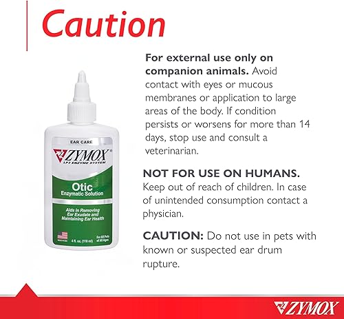 Miniatura 5 de Tratamiento ótico para mascotas Zymox, sin hidrocortisona, 4 onza