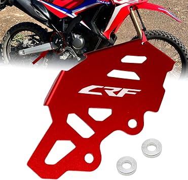 Motorcycle Rear Brake Master Cylinder Guard Heel Guard Protection Compatible with CRF300L Rally CRF 300 L CRF 300L 2025 2024 2023 2022 2021 Red