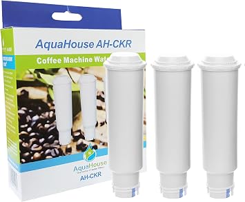 3X AquaHouse AH-CKR Water Filter cartridges Compatible with Krups & Compatible with Melitta Pro Aqua Coffee Makers