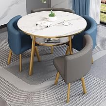 ISS Cafe Table, Table Chair Set, For 4 People, Chairs, 5 Piece Set, Club Table, Office, Living Room, Veranda, Waiting Room, Coffee Shop, Hotel, Reception Room Applicable Blue