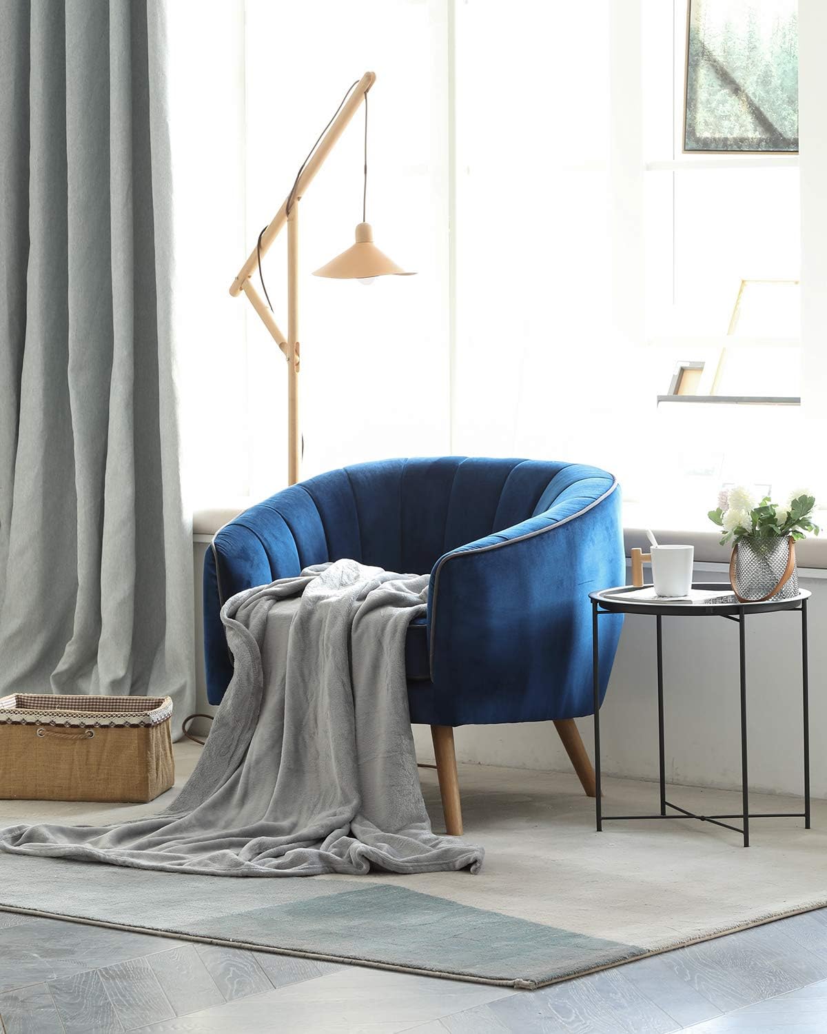 KMUSET Fleece Blanket Grey Queen Size Lightweight Cozy Plush Microfiber Solid Blanket Factory Shop - Image 7