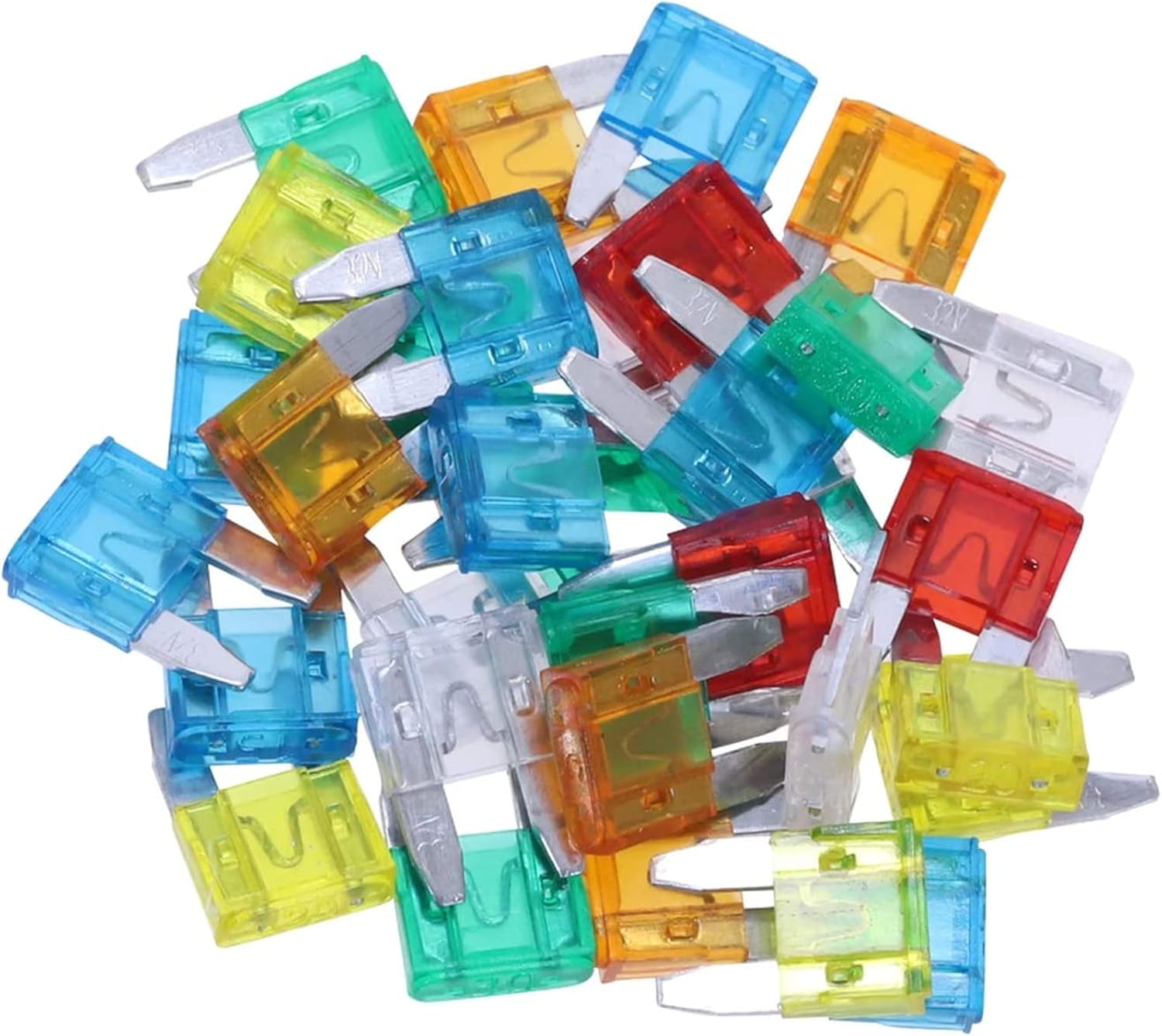 60pcs/Set Mini Blade Fuses Auto Car Truck Fuse Assortment Kit Set 5A 10A 15A 20A 25A 30A