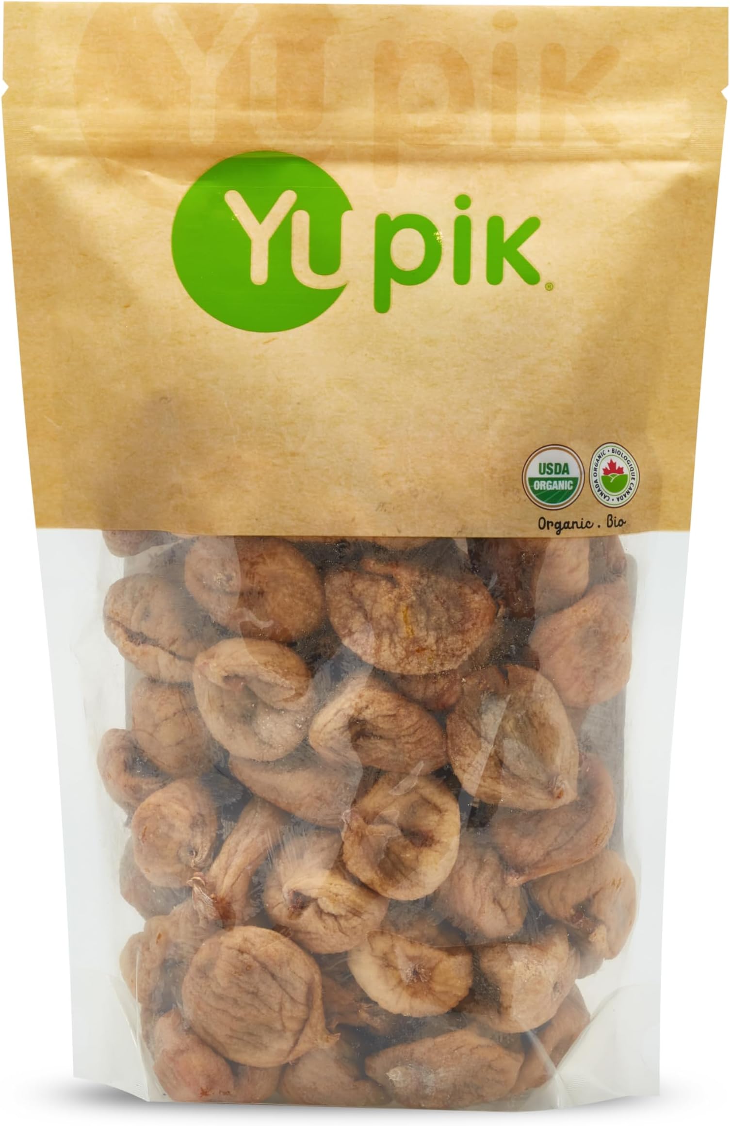 Yupik Organic Natural Figs, 2.2 lb (35.2 oz), Gluten-Free, Non-GMO, Vegan, Whole Dried Fruits, Naturally Sweet, No Sulphites, No Added Sugar, Good Source of Fiber, Healthy Snacks, Ideal for Baking