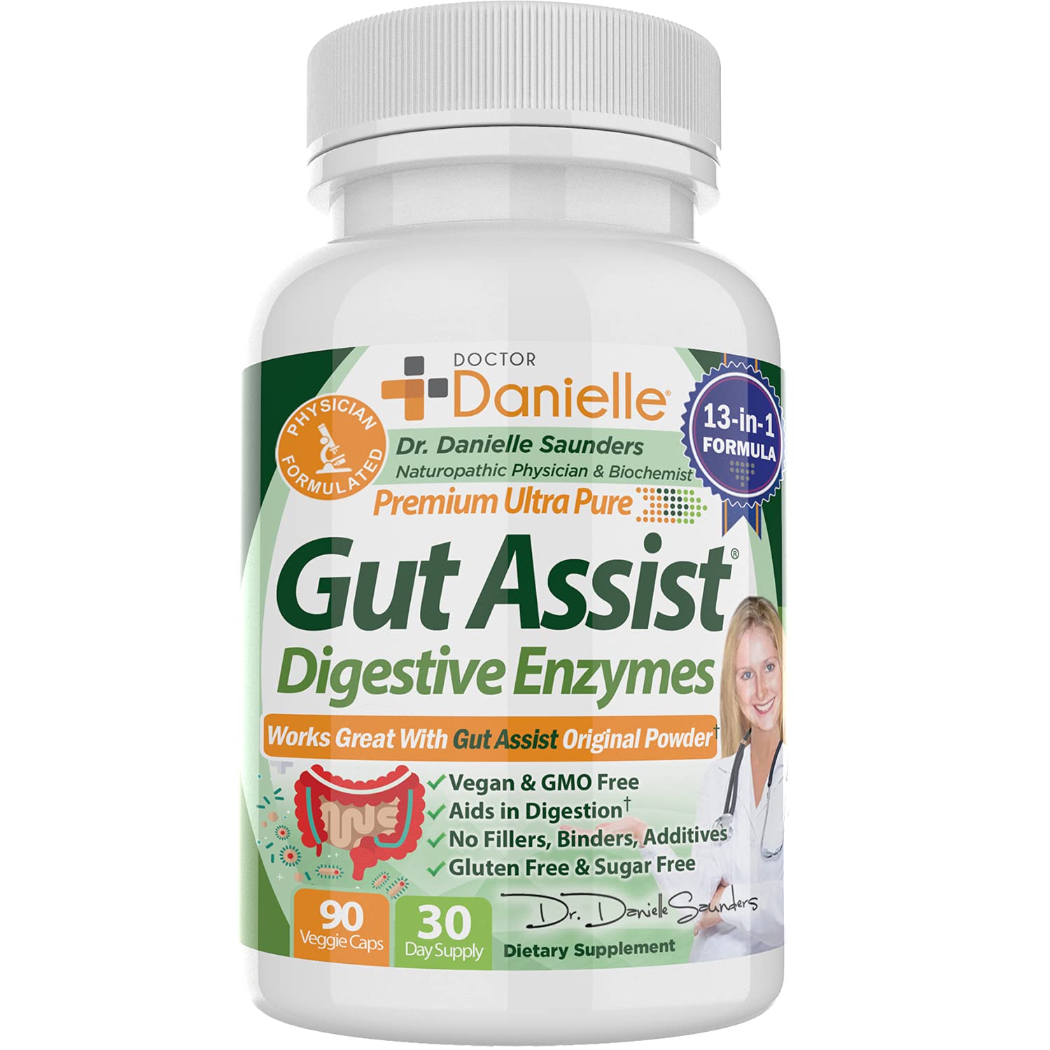 Gut Assist Digestive Enzymes Supplement to Aid in Breaking Down