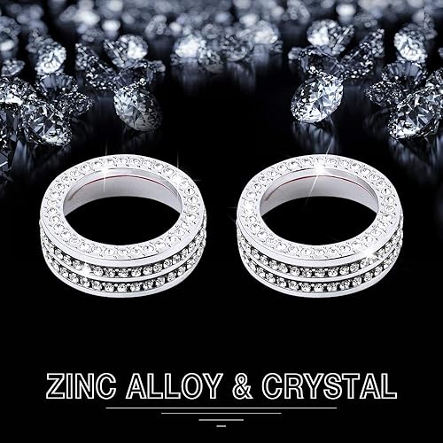 Miniatura 4 de 1797 Bling AC - Tapas para perilla de volumen para Mazda 3 CX-5 CX-9 CX-30, accesorios para aire acondicionado y radio, piezas de anillo de radio,