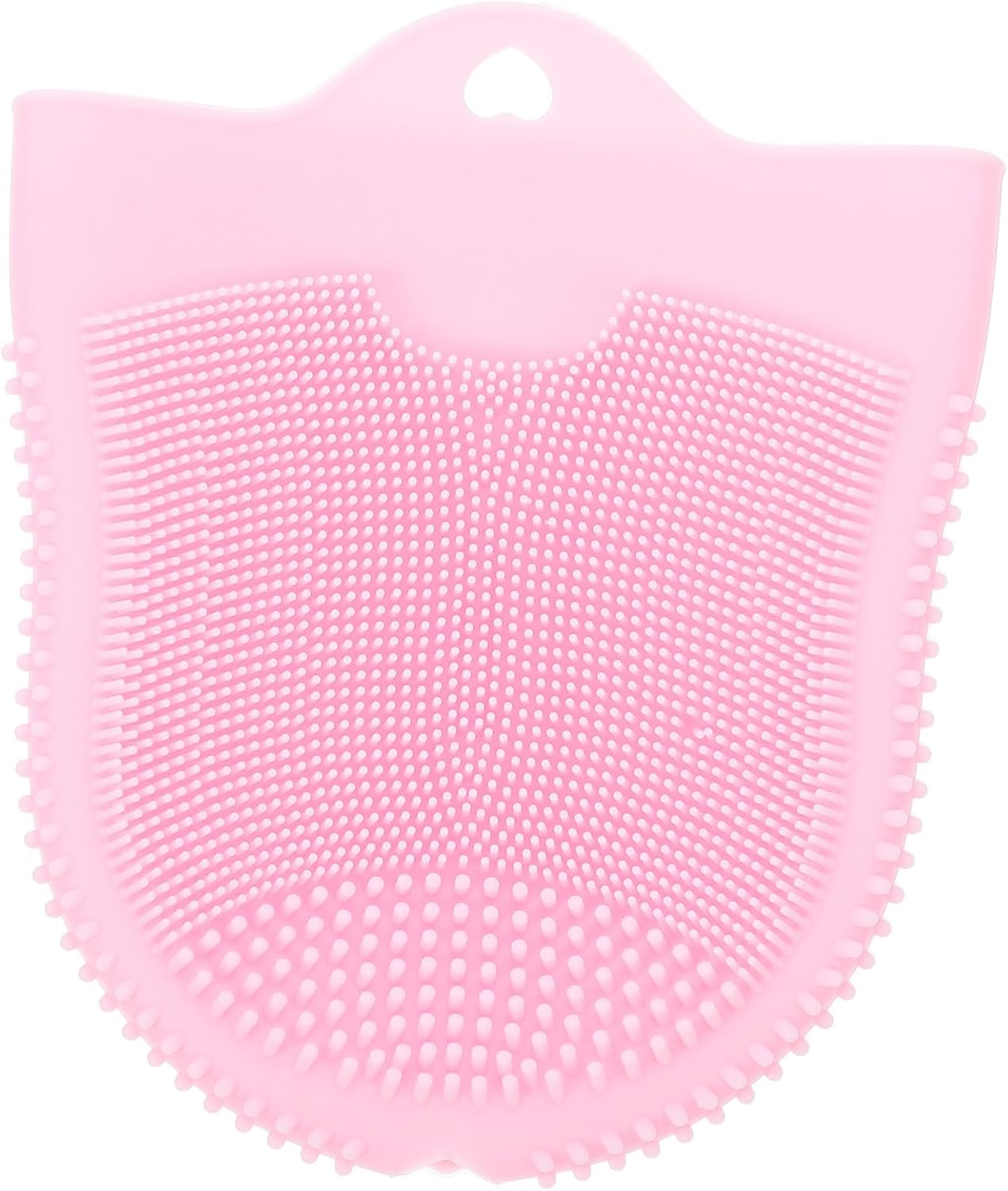Zerodeko Silicone Facial Cleansing Brush Soft Gentle Face Washing Brush for Deep Pore Cleaning and Exfoliating Ergonomic Supple Design for Comfortable Grip Suitable for All Skin Types Pink
