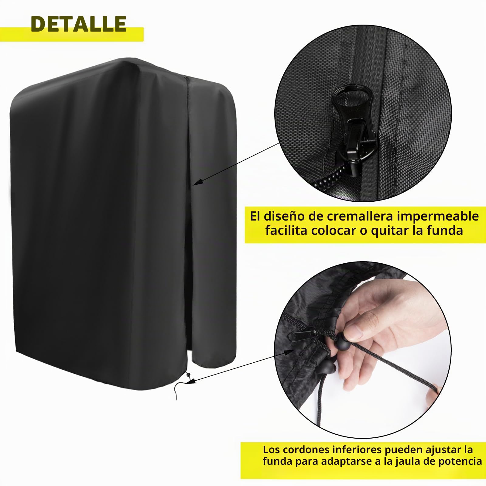 Funda para estante de gimnasio con cremallera impermeable, funda protectora para sentadillas, soporte de levantamiento de pesas, equipo de entrenamiento de gimnasio en casa, interior o