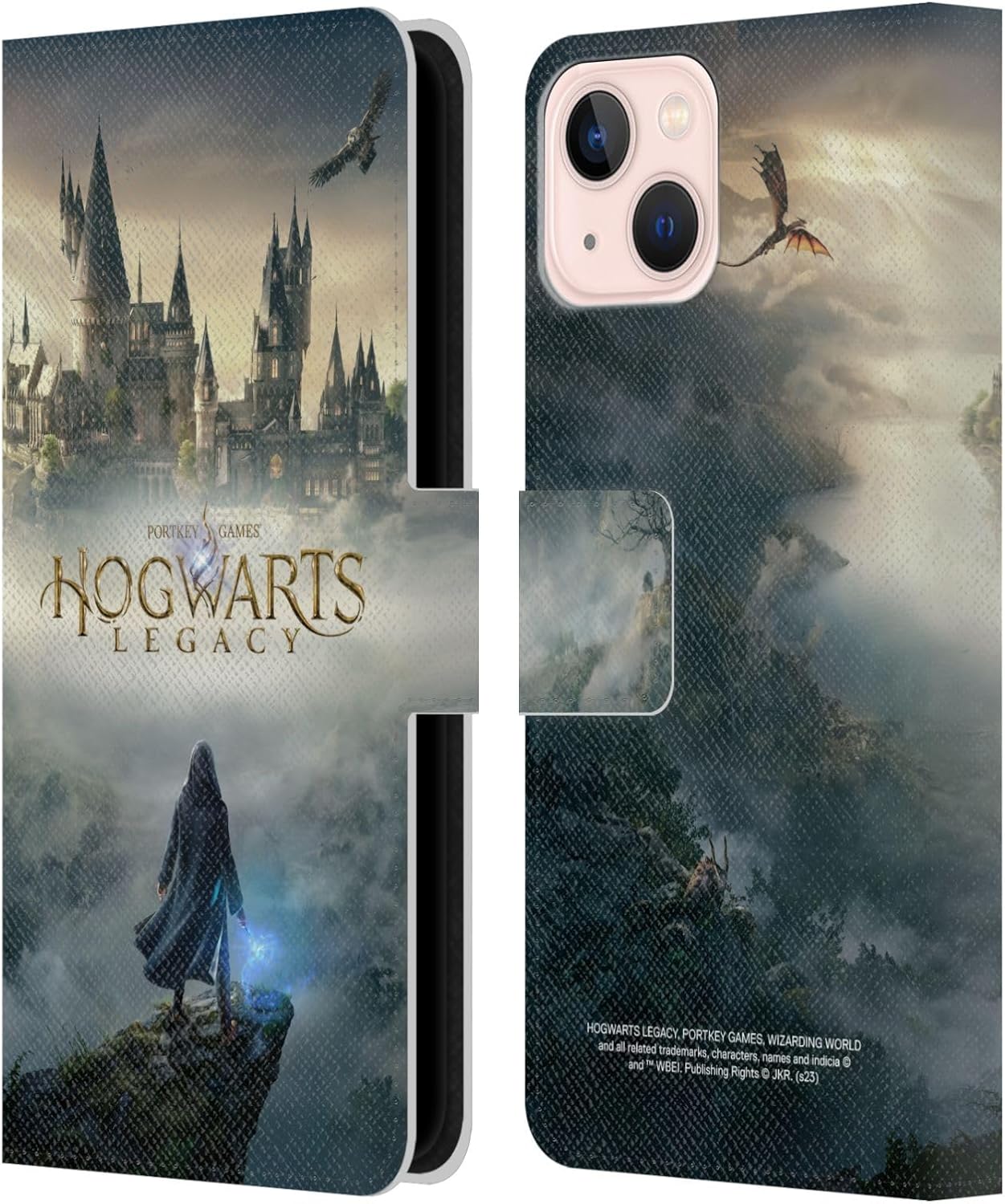 Head Case Designs Officially Licensed Hogwarts Legacy Key Art Graphics Leather Wallet Case Compatible with Apple iPhone 13