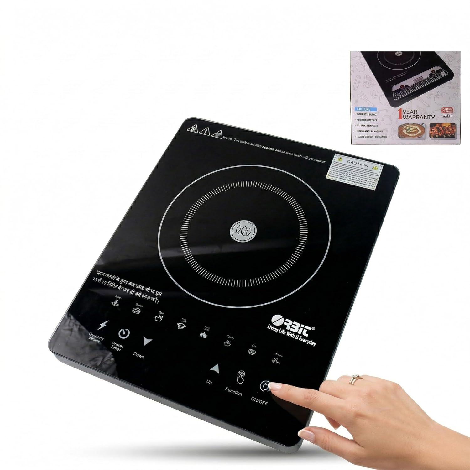 Raptas 2000W Induction Cooktop Portable Electric Stove | Touch Control Multiple Cooking Modes Fast Heating Energy Efficient Black Glass Induction Cooker for Home Kitchen Use Raptas 2000W Induction Cooktop Portable Electric Stove | Touch Control Multiple Cooking Modes Fast Heating Energy Efficient Black Glass Induction Cooker for Home Kitchen Use