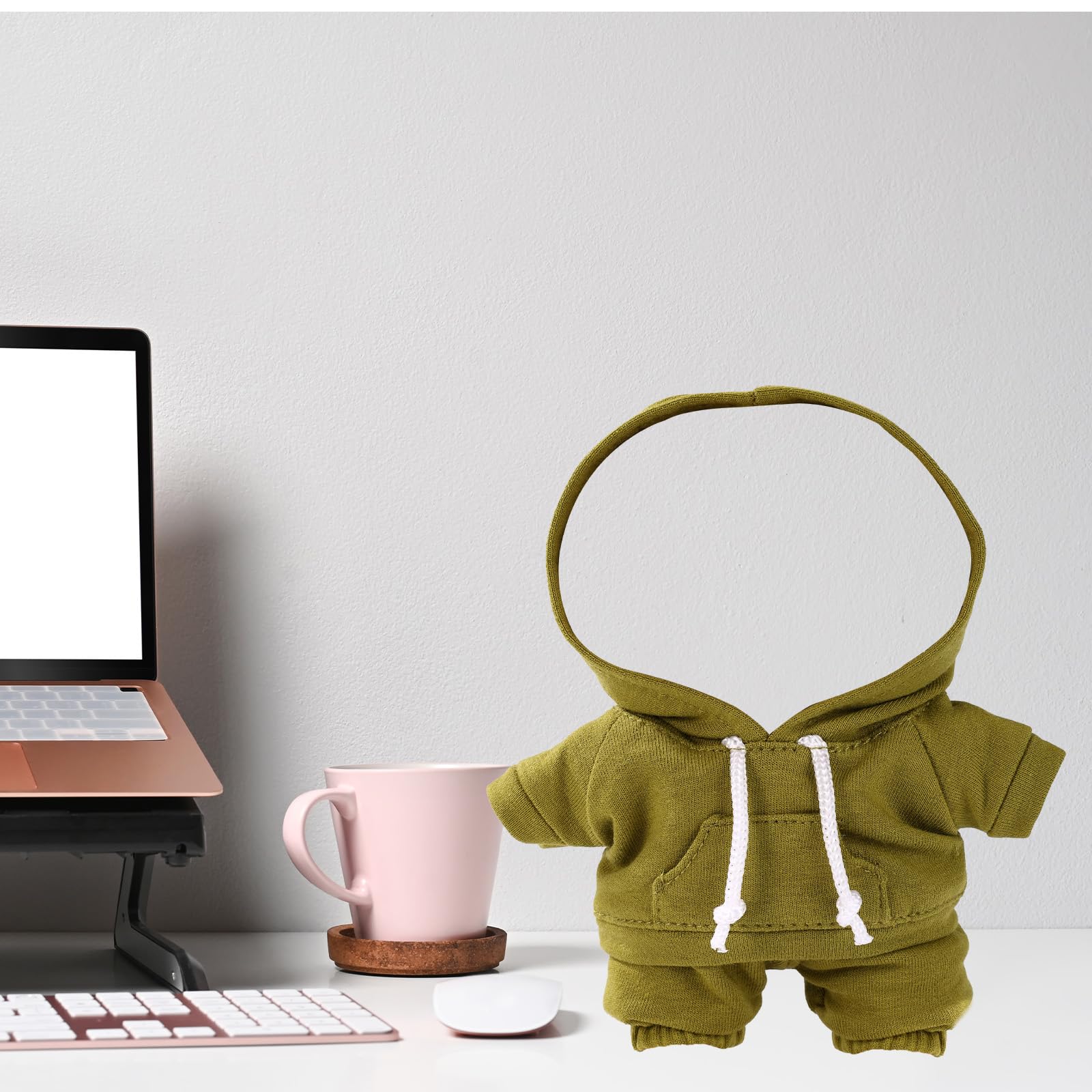Lot Vêtements 17 Cm Pour Poupée Peluche – Ensemble Salopette, T-shirt Et Sweat à Capuche, Avec Accessoires Chaussures