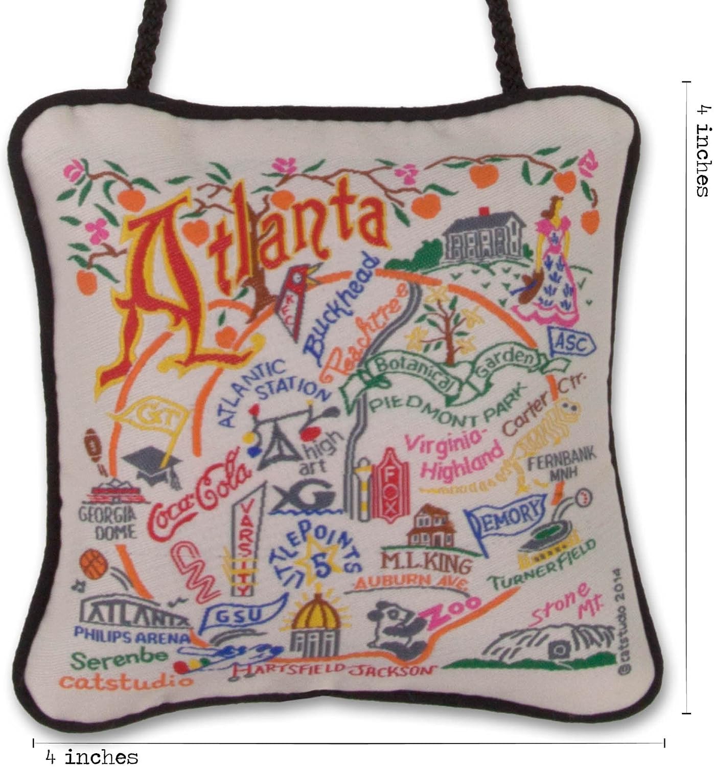 catstudio Atlanta Mini Pillow Christmas Ornament | Wonderful and Decor