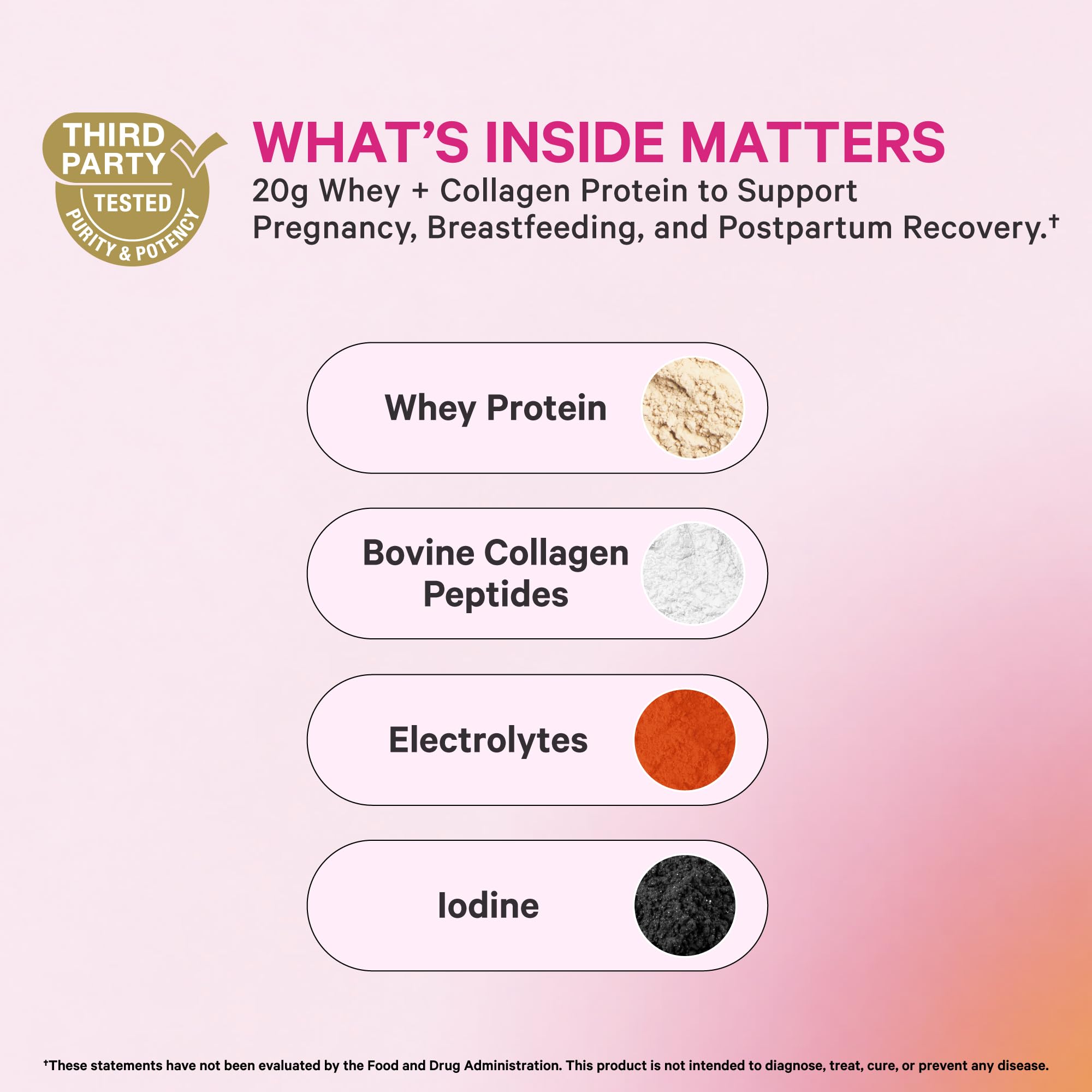 Pink Stork Pregnancy & Postpartum Protein Powder, 20g, Chocolate, 15 Scoops — Amazon image 2