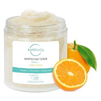 Sumbody Exfoliating Body Scrub, 21oz Vitamin C | Citrus, All Natural, USA Made, Self Care Gifts For Women, Teens, Men, Sensitive Skin, Nourishing, Hydrating, Non-Toxic