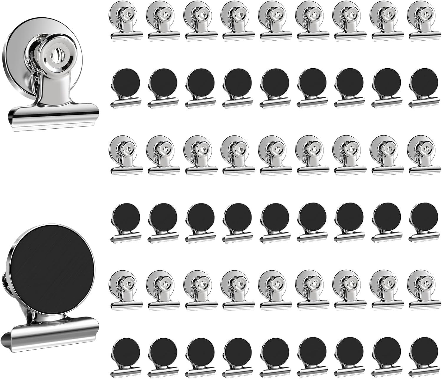 DIYMAG Magnetic Clips,60pack Fridge Refrigerator Magnets for Photos Holders