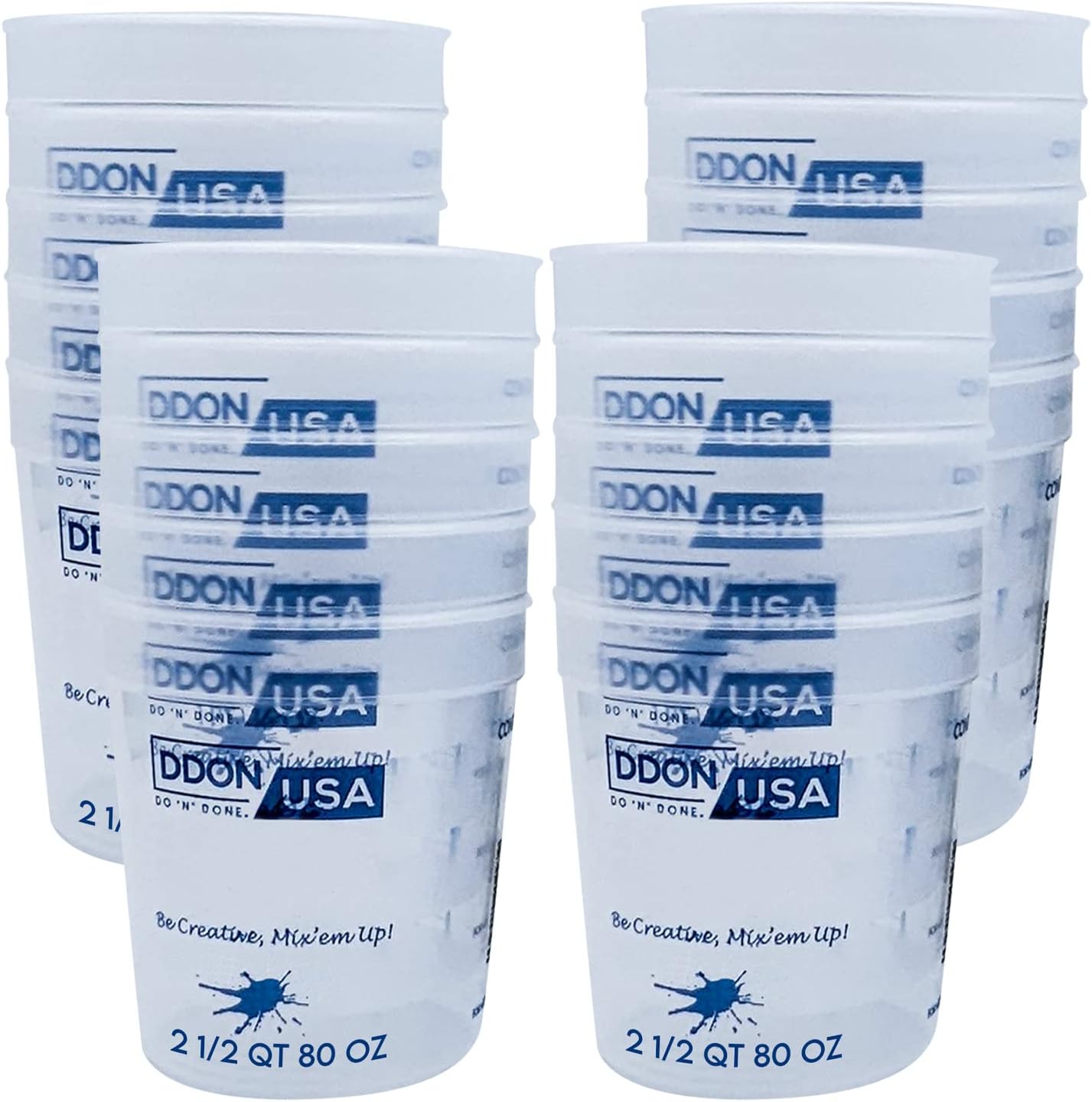 80 Oz Paint Mixing Cups Pack of 20 Graduated Mix Cups