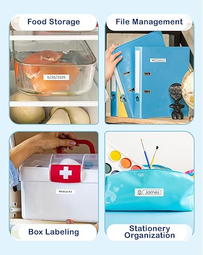 Miniatura 6 de M-K231s Compatible con Brother M Tape 0.472 in 0.47'' Blanco MK-231 M-231 P Touch M Cinta para rotuladora Brother PT-M95 PT70BM PT-65 PPT-45 PT-90