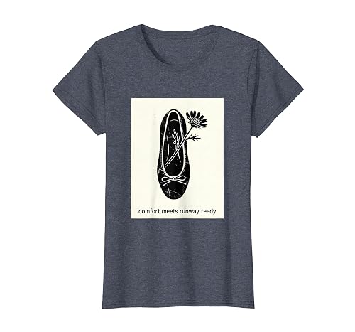 Comfort Meets Runway Ready Ballet Flat Fashion T-Shirt
