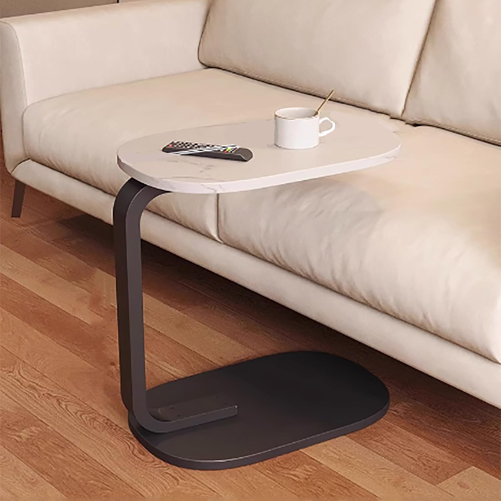 Mesa auxiliar en C perfecta para desayunar en la cama o trabajar en el sofá
