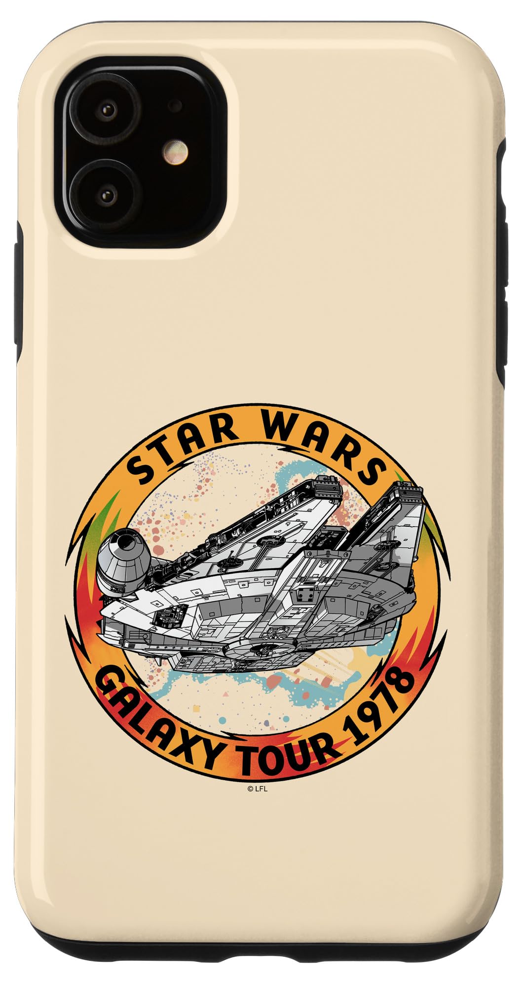 Coque iPhone 11 Star Wars imprimé rétro Galaxy Tour 1978 antichoc