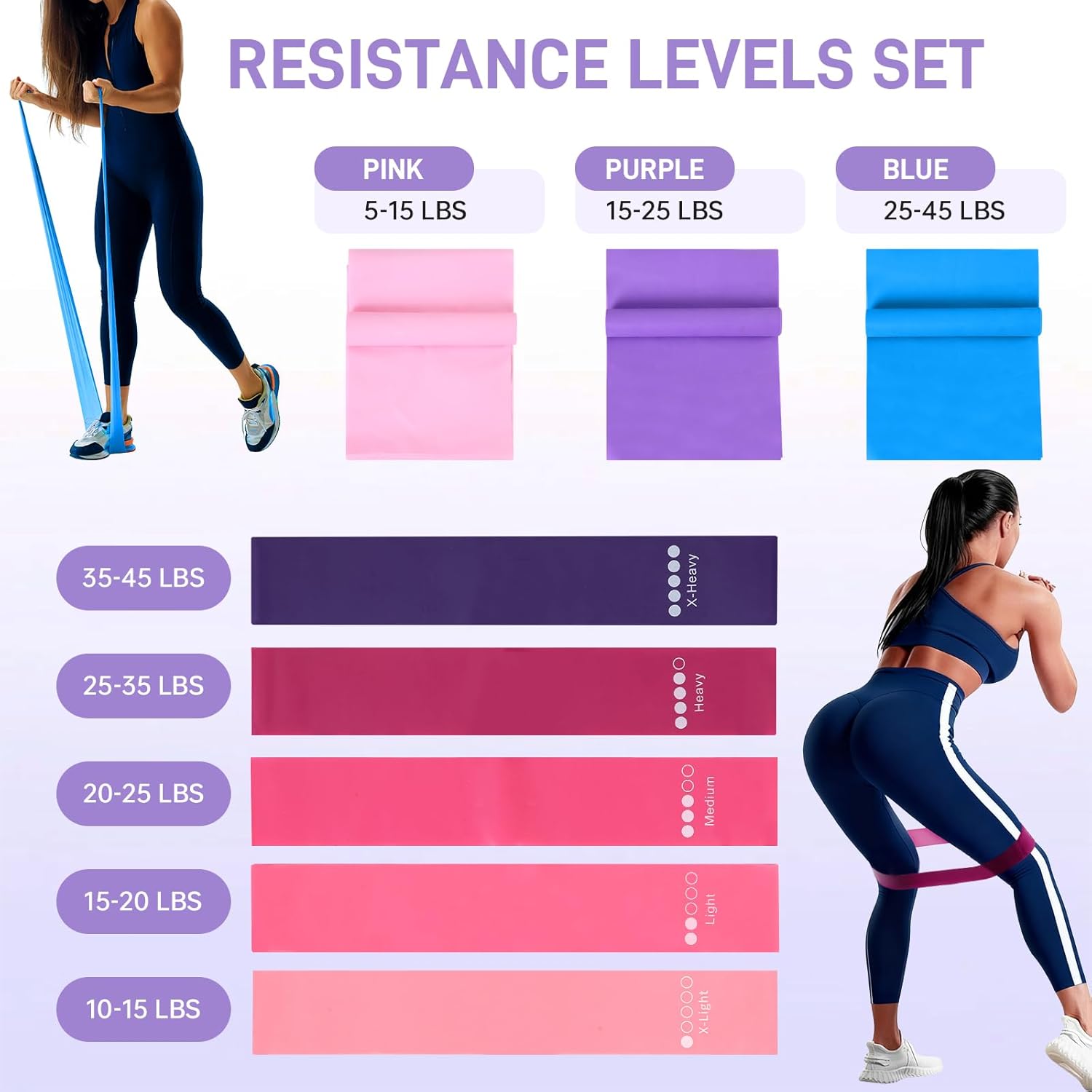 Pilates Essentials Kit for Home Workouts Women, Pilates Equipment Ring Set with Yoga Ball Resistance Band Stretching Band, Beginner Toning Fitness Pilates Starter Accessories Kit - Image 2