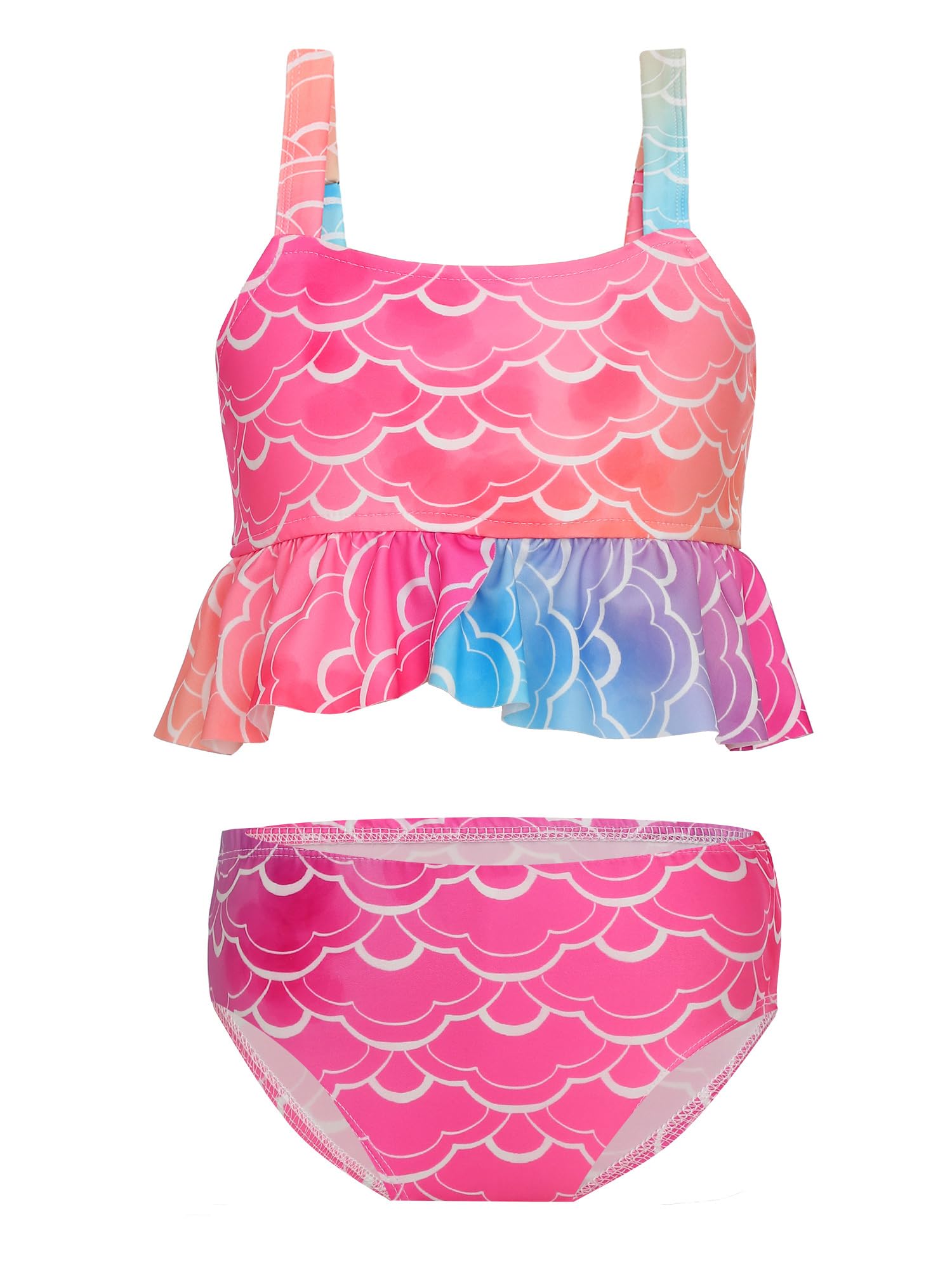 IEFIEL Bañador Bikini de Dos Piezas para Niñas Top de Baño y Braga Bañador de Playa Piscina Ropa de Baño Secado Rápido Swimsuit 4-16 Años