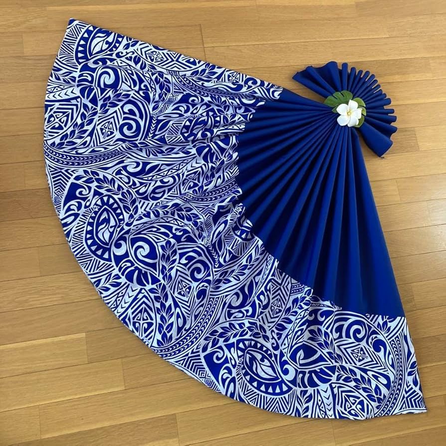 パウスカート☆フラダンス☆ハワイアン☆切り替えパウスカート☆ロイヤルブルー パウスカート☆フラダンス☆ハワイアン☆切り替えパウスカート