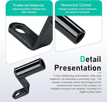 1 PC Motorcycle Conversion Bracket, Aluminum Alloy Motorcycle Mirror Mount Extension Bar, Stable Durable Handlebar Extender Bracket, Universal for ATV Scooter (Black)