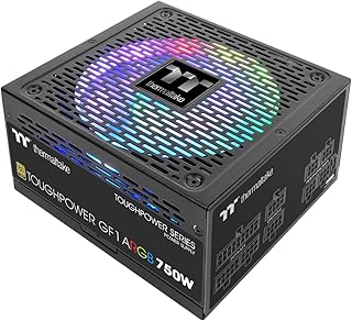 Thermaltake Toughpower GF1 750W ARGB | ATX PC Power Supply | 80 Plus Gold | Fully Modular | Silent 140mm Fan | EU Certifie…