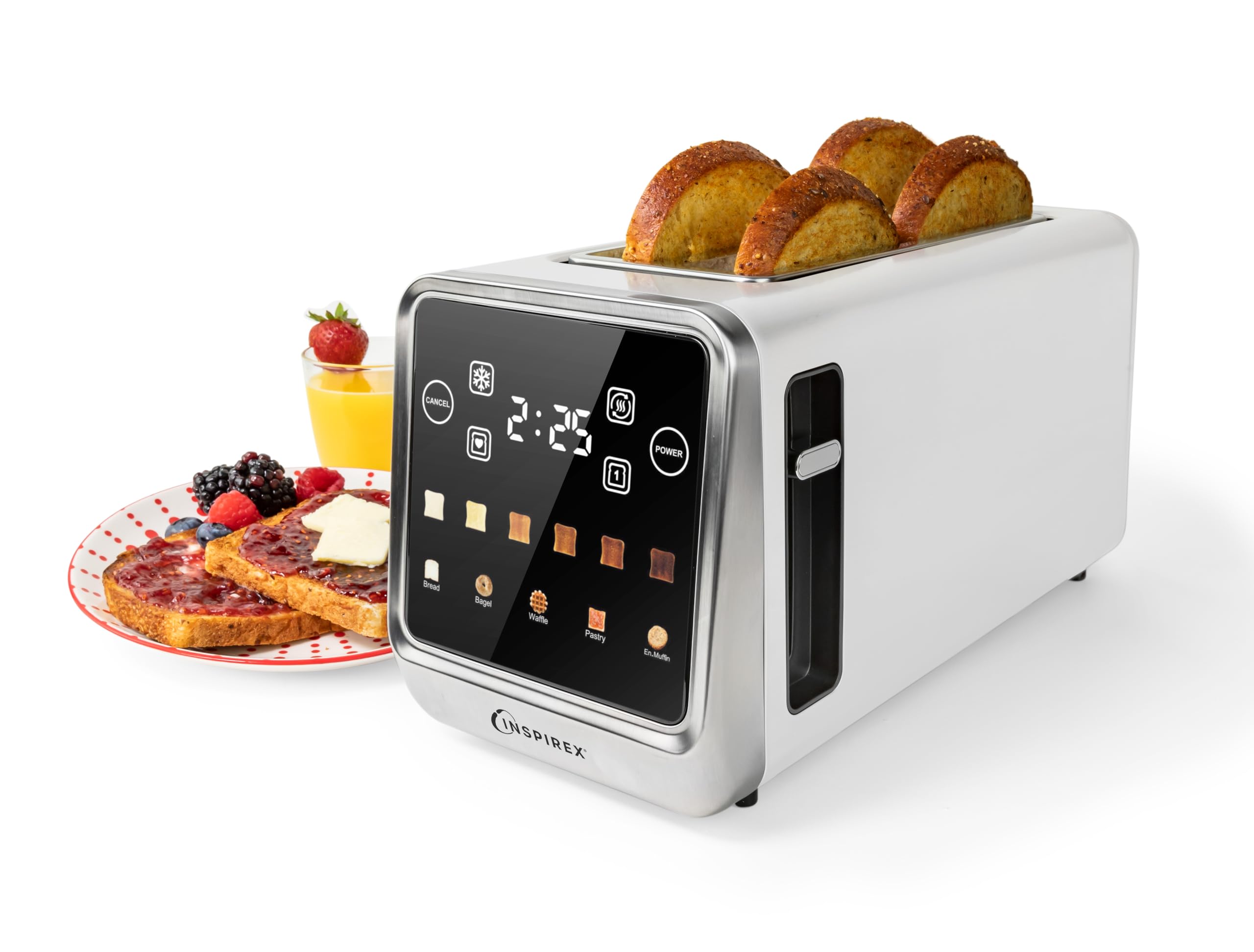 Photo 1 of [SOLD FOR PARTS] Inspirex 4 Slice Touchscreen Toaster - White