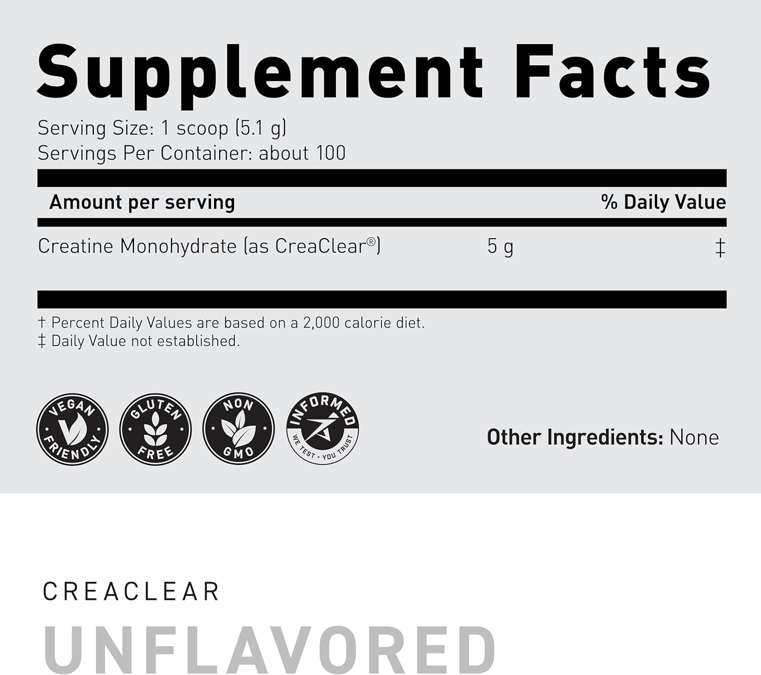 Kaged CreaClear Creatine Monohydrate Powder | Mixes Clear & Dissolves Completely, No Grit | Premium Micronized Creatine for Strength, Performance & Muscle Support | Unflavored | 100 Servings