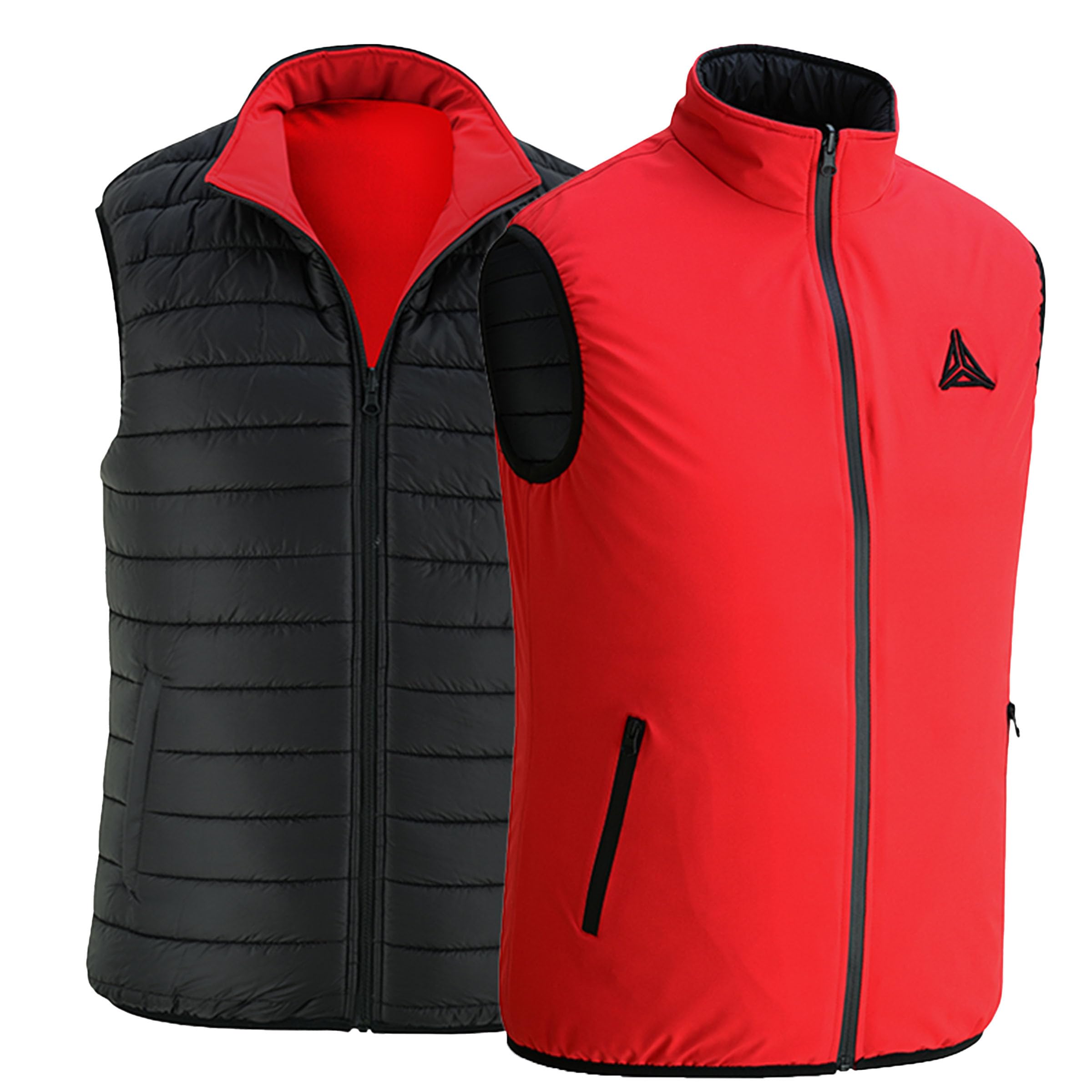 Ambick Gilet Capispalla da Uomo - Gilet Imbottito Piumino Trapuntato Reversibile e Ripiegabile da Uomo, Gilet da Golf da Uomo a Due Vie con Chiusura a Cerniera Impermeabile
