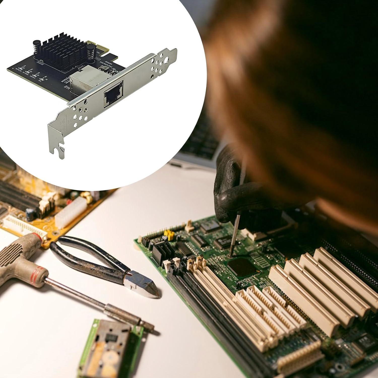 10 Gigabit Ethernet Networking Card PCIE4.0 1X 10Gb RTL8127AT Chip Gigabit Ethernet PCIE Adapter 10000Mbps for PC