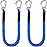 Bungee Cord Rope Dock Lines Stretches Shock Absorbs Marine Mooring Rope 4ft (Blue with Double Clips 2 Pack)